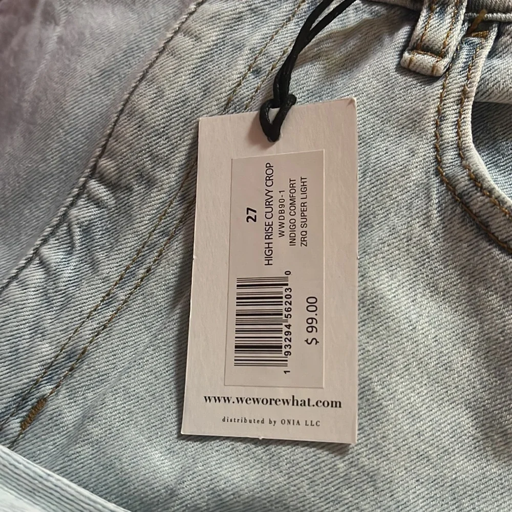 WEWOREWHAT High-Rise Curvy Cropped Straight Leg Jeans‎ 27